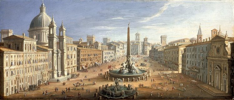 View of Piazza Navona by Hendrik Frans van Lint, c. 1730