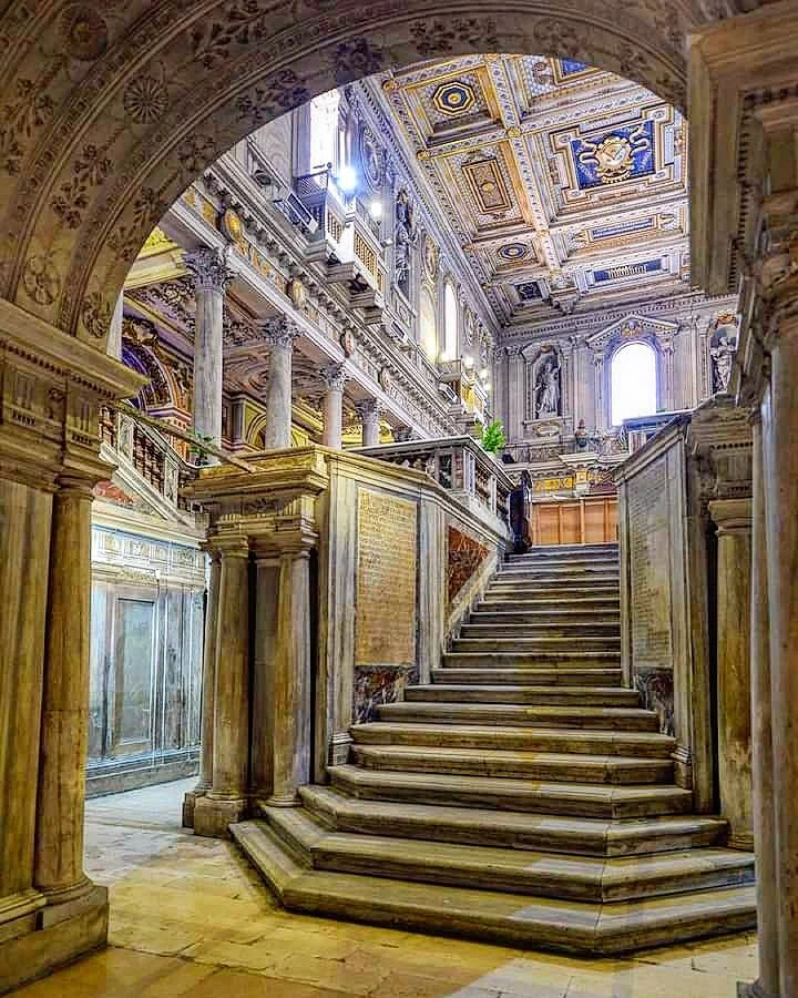 Stairs basilica dei Ss. Silvestro e Martino ai Monti.